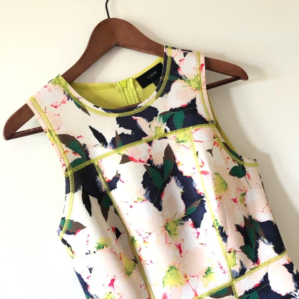 J CREW Cove Floral Scuba Midi Dress Size 4 - Picture 3 of 6